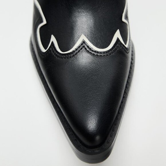 ZARA HEELED FLORAL COWBOY BOOTS - Picture 7 of 7